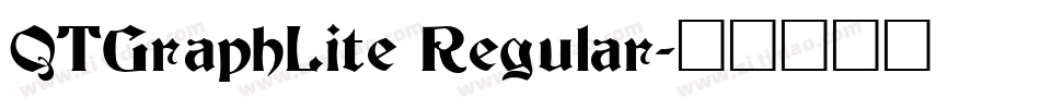QTGraphLite Regular字体转换